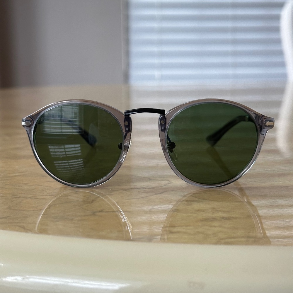 Persol Round Sunglasses (unisex) Grey and Green